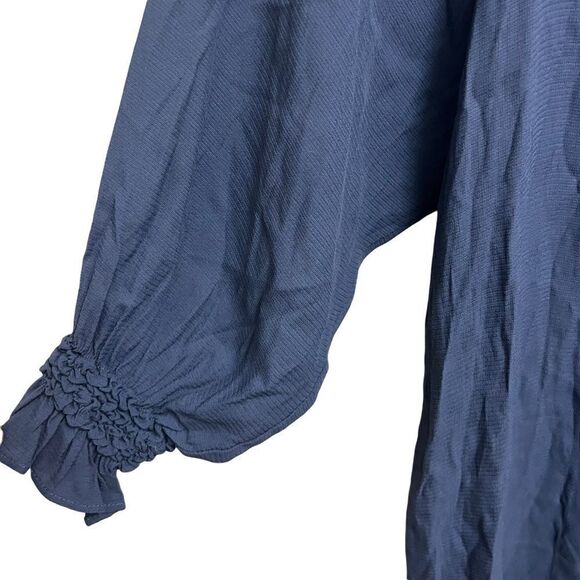 Maje Blue Realiste Crepe Shift Short Casual Dress Size 2 - Picture 5 of 6